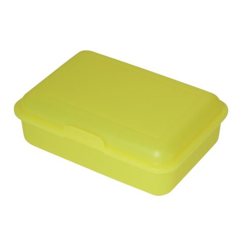 Firmengeschenk Essensbehälter School-Box – standard-gelb – mit individuellem Werbedruck, made in germany, nachhaltiges Lunch-Set