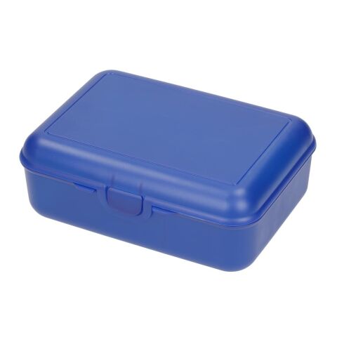 Nachhaltiger Werbeartikel Vorratsdose "School-Box" deluxe, ohne Trennschale – trend-blau PS – mit Logo bedruckt