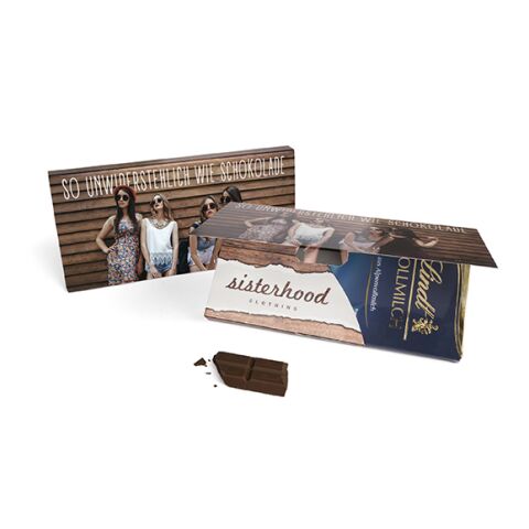 Lindt Schokoladentafel in Mailingmappe 4c Digitaldruck Beidseitig | Zartbitterschokolade