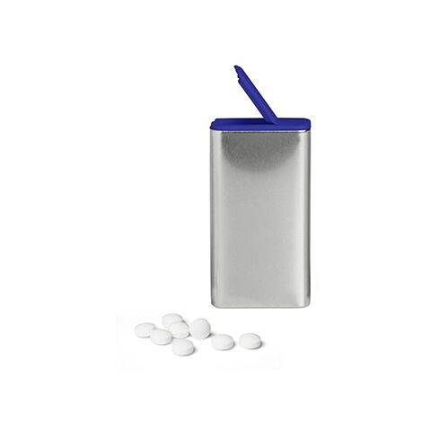 FlipTin silber | ohne Werbeanbringung | Pfefferminztabletten