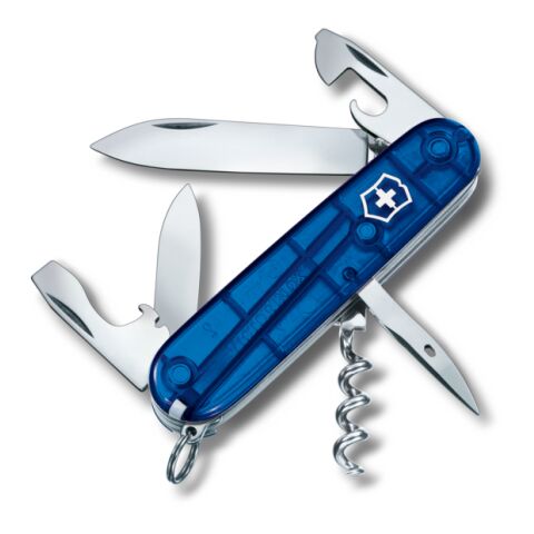 Werbeartikel Victorinox Spartan Taschenmesser | blau-transparent | mit Logo bedrucken