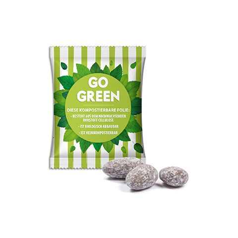 Weihnachtsmandeln im Werbetütchen transparent | ohne Werbeanbringung | kompostierbare Folie