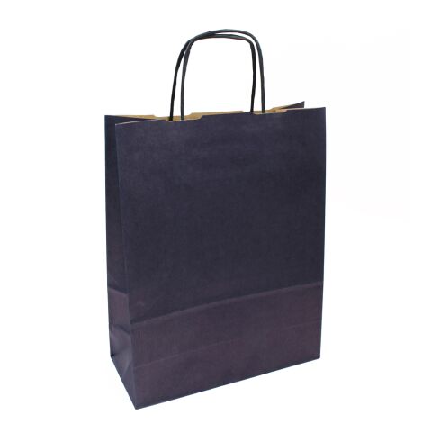 Werbeartikel Krafttasche gerippt Color – blau – 25 x 11 x 32 cm – mit Logo bedruckt