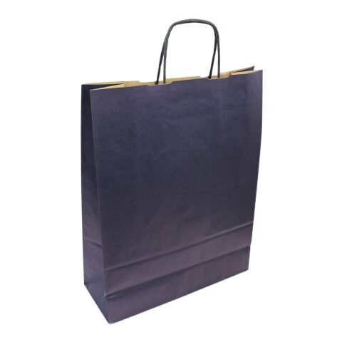 Werbeartikel Krafttasche gerippt Color – blau – 31 x 12 x 41 cm – mit Logo bedruckt