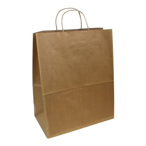 Streuartikel Papiertüte Krafttasche – braun – mit individuellem Logodruck 32x17x34 cm 100g/m² elegante Geschenktüte als edle Verpackung