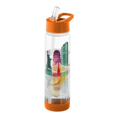 Tutti frutti Trinkflasche mit Fruchtsieb Standard | transparent-orange | ohne Werbeanbringung | Nicht verfügbar | Nicht verfügbar