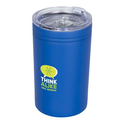 Werbeartikel Pika 330 ml Coffee-to-go Thermobecher Edelstahl Vakuum Isolierbecher & Getränkekühler – royalblau – mit Logo bedruckt