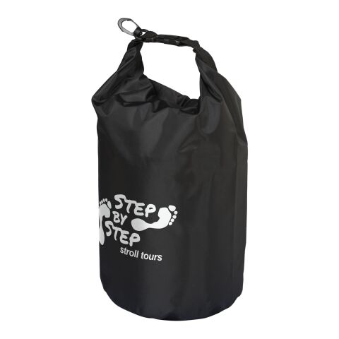 Werbeartikel Camper 10 l wasserdichte Outdoor-Tasche – schwarz – mit Logo bedruckt