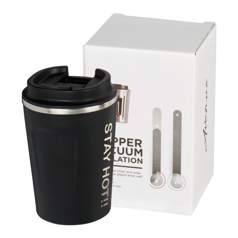 Werbeartikel Thor 360 ml Coffee-to-go Thermobecher aus Edelstahl vakuumisoliert & auslaufsicher inkl. Box – schwarz – mit Logo bedruckt