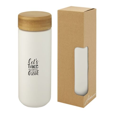 Lumi 300 ml Keramikbecher mit Bambusdeckel Standard | weiss | ohne Werbeanbringung | Nicht verfügbar | Nicht verfügbar