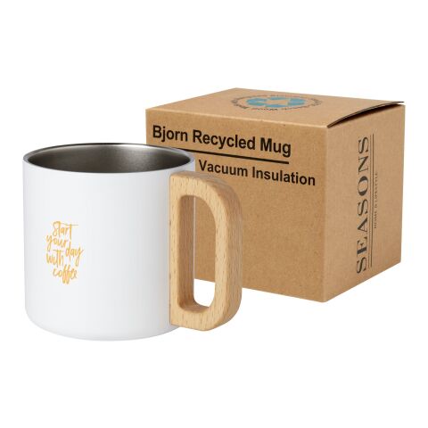 Bjorn RCS-zertifizierter Becher aus recyceltem Edelstahl mit Kupfer-Vakuumisolierung, 360 ml Standard | weiss | ohne Werbeanbringung | Nicht verfügbar | Nicht verfügbar