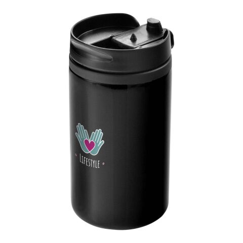 48h Express-Druck Werbeartikel Mojave 300 ml RCS-zertifizierter Isolierbecher aus recyceltem Edelstahl – schwarz – mit Logo bedruckt