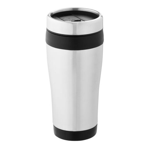 Kundengeschenk Thermobecher Elwood – schwarz – mit 48h Express-Gravur 410 ml nachhaltiger Edelstahlbecher für das Mitarbeiter-Onboarding