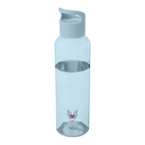 Werbeartikel Sky 650 ml Sportflasche aus recyceltem Kunststoff – cloud blue – mit Logo bedruckt