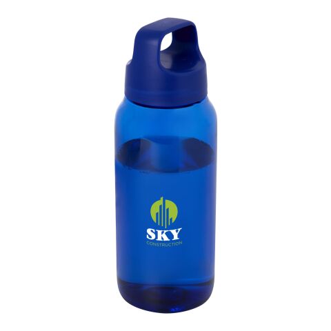 48h Express-Druck Nachhaltiger Werbeartikel Bebo 500 ml Trinkflasche aus recyceltem Kunststoff – transparent blau – mit Logo bedruckt