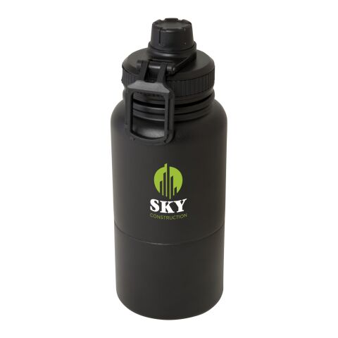 Premium-Werbeartikel Trinkflasche Dupeca – schwarz – mit 48h Express-Lasergravur 840ml RCS-Edelstahl nachhaltige Mehrwegflasche