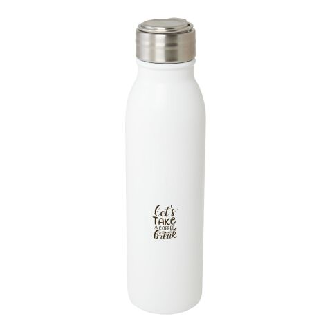 Harper 700 ml RCS-zertifizierte Sportflasche aus Edelstahl mit Metallschlaufe Standard | weiß | ohne Werbeanbringung | Nicht verfügbar | Nicht verfügbar