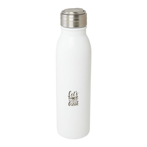 Harper 700 ml RCS-zertifizierte Sportflasche aus Edelstahl mit Metallschlaufe Standard | weiss | ohne Werbeanbringung | Nicht verfügbar | Nicht verfügbar