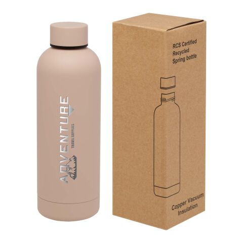 Werbeartikel Edelstahl Isolierflasche 500 ml Spring RCS recycelt Kupfer-Vakuum doppelwandig BPA-frei mit Geschenkbox – pale blush pink – mit Logo