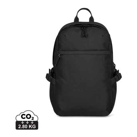 Werbeartikel Renew AWARE rPET 15'' Laptop-Rucksack – schwarz – mit Logo bedruckt