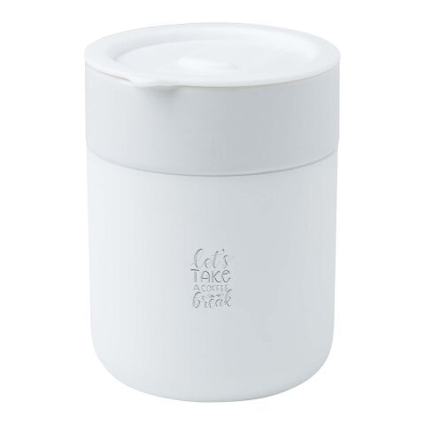 Java 330 ml Keramikbecher mit Silikonhülle und Kunststoffdeckel Standard | weiss | ohne Werbeanbringung | Nicht verfügbar | Nicht verfügbar