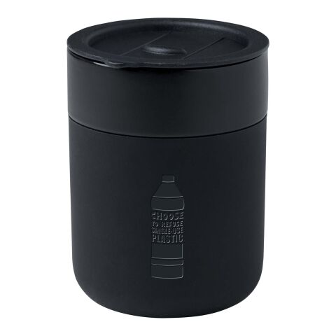 48h Express-Druck Werbeartikel Java 330 ml Keramikbecher mit Silikonhülle und Kunststoffdeckel – schwarz – mit Logo bedruckt