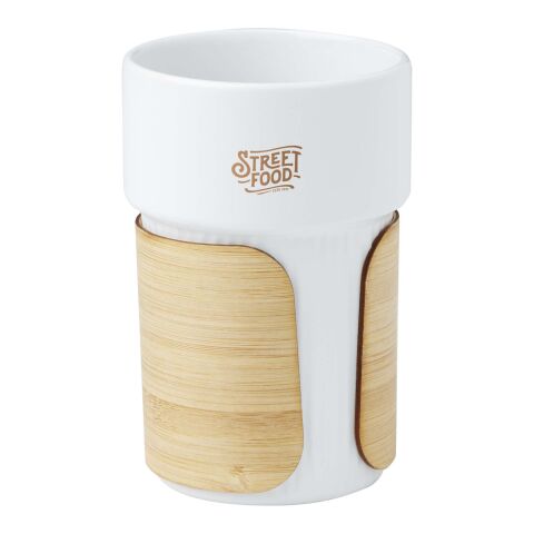 Fika 340 ml Becher mit Bambushülle Standard | weiss | ohne Werbeanbringung | Nicht verfügbar | Nicht verfügbar