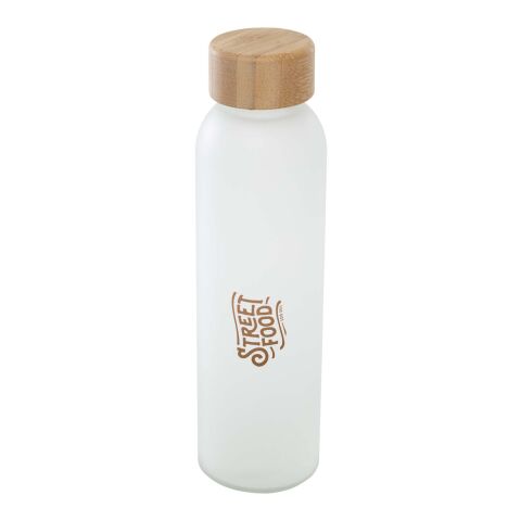 Lume 500 ml Flasche aus mattiertem Kalknatronglas mit Bambusdeckel Standard | transparent | ohne Werbeanbringung | Nicht verfügbar | Nicht verfügbar