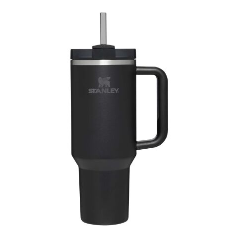 Stanley 1200 ml Quencher H2.0 Thermobecher Standard | schwarz glänzend | 1-farbiger Tampondruck | Rückseite | 30 mm x 70 mm