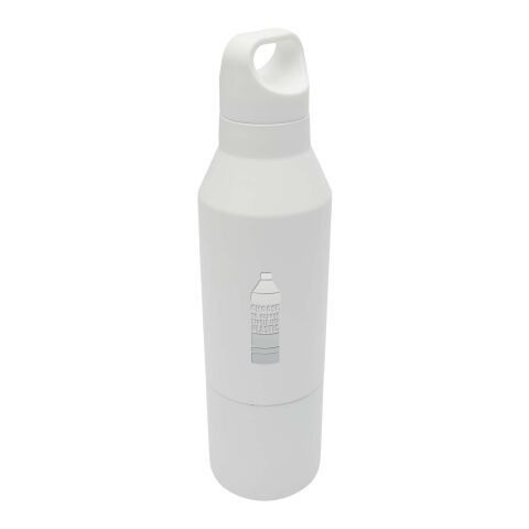Odessy 600 ml Isolierflasche und 300 ml Becher aus RCS recyceltem Edelstahl Standard | weiss | ohne Werbeanbringung | Nicht verfügbar | Nicht verfügbar