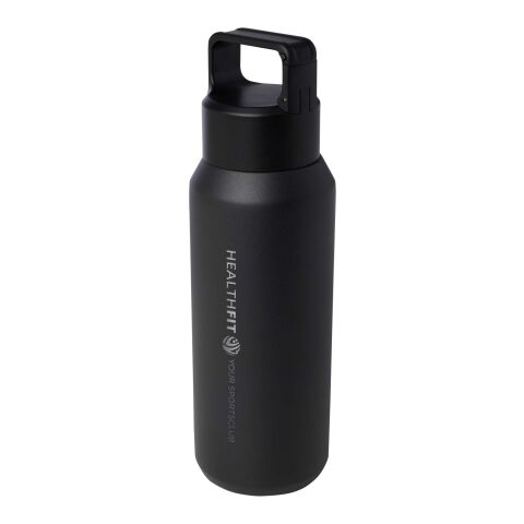 48h Express-Druck Nachhaltiger Werbeartikel Astra 600 ml RCS-zertifizierte Kupfer-Vakuum Isolierflasche aus recyceltem Edelstahl – schwarz – mit Logo