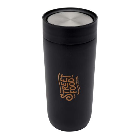 Werbeartikel Camden 350 ml RCS-zertifizierter Becher aus Edelstahl – schwarz – mit Logo bedruckt
