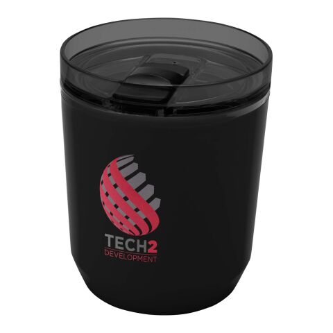 Werbeartikel Kaffee to go Becher Hudson – schwarz – mit 48h Express-Druck 180 ml nachhaltiger Mehrwegbecher für das Büro
