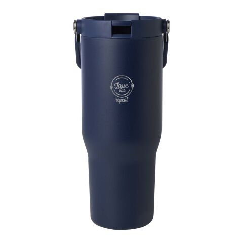 48h Express-Druck Werbeartikel Bronx 900 ml RCS-zertifizierter Kupfer-Vakuum Isolierbecher aus Edelstahl mit Doppelfunktionsdeckel – navy – mit Logo