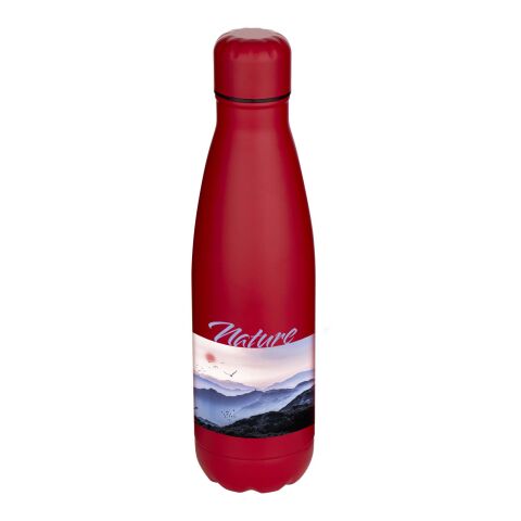 Werbeartikel Cove 750 ml RCS-zertifizierte, einwandige Trinkflasche aus recyceltem Edelstahl – rot