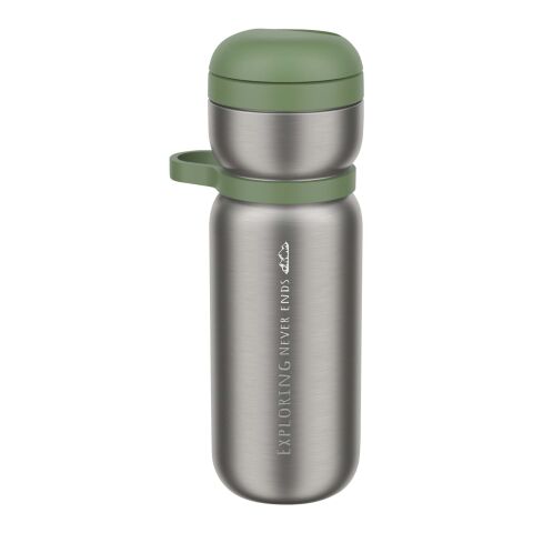 48h Express-Druck Werbeartikel Mepal Twist 600 ml Thermo-Sportflasche – moosgrün – mit Logo bedruckt
