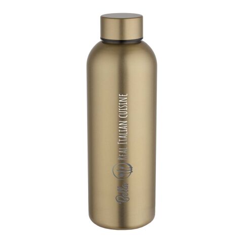 Nachhaltiger Werbeartikel Spring 750 ml RCS-zertifizierte einwandige Trinkflasche aus recyceltem Edelstahl – gold