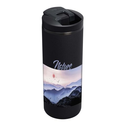Kundengeschenk Thermobecher Stanley Transit Fliptop – schwarz – mit 48h Express-Druck 350 ml für das Mitarbeiter-Onboarding