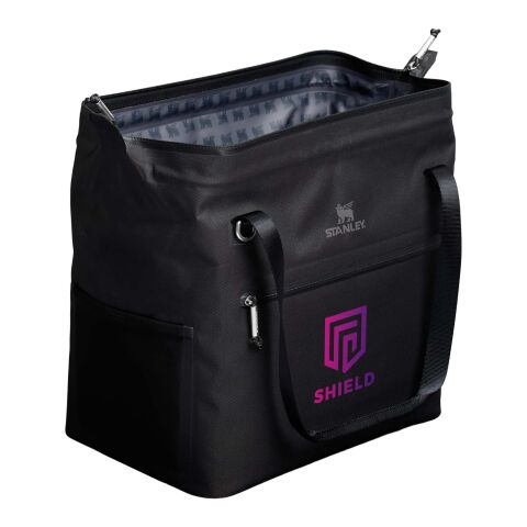 48h Express-Druck Werbeartikel Stanley All-Day Julienne Max Kühltasche für 20 Dosen aus recyceltem Material – schwarz – mit Logo bedruckt