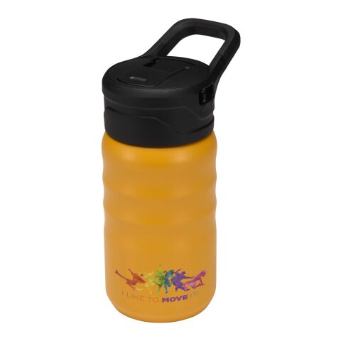 Knox 350 ml RCS Trinkflasche aus recyceltem, doppelwandigem Edelstahl mit Klappstrohhalm gelb
