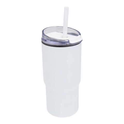 Westin 540 ml RCS Becher aus recyceltem Material, doppelwandig isoliert, mit Trinkhalm weiß