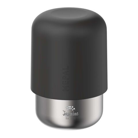 Firmengeschenk Kaffee to go Becher Mepal Ellipse – schwarz – mit Logo bedruckt 300 ml für das Mitarbeiter-Onboarding