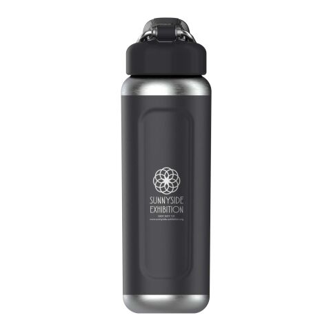 48h Express-Druck Werbeartikel Stanley Classic Wellspring 710 ml isolierte Flasche aus recyceltem Edelstahl – schwarz – mit Logo bedruckt