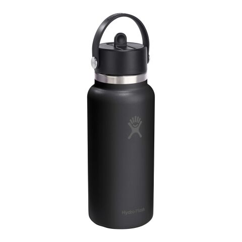 Hydro Flask Wide Mouth 946 ml isolierte Edelstahl Trinkflasche mit Strohhalmverschluss weiß