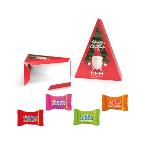 Werbeartikel Weihnachtsbaum FSC-Karton – braun – mit individuellem Werbedruck gefüllt mit Lindt-Süßwaren für Geschäftspartner