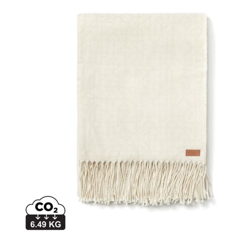 Werbeartikel VINGA Verso Decke – off white – mit Logo bedruckt