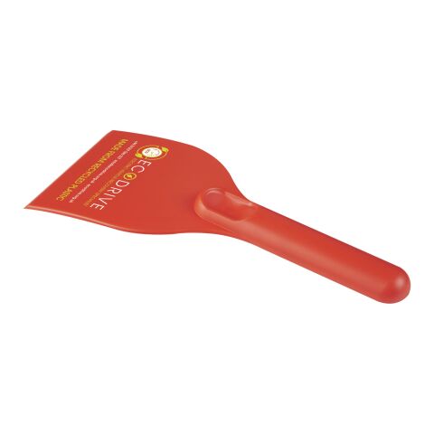Werbeartikel Eiskratzer Chilly 2.0 – rot – mit Logodruck 100% recyceltes Polystyrol Made in UK nachhaltiges Winter-Tool für CSR