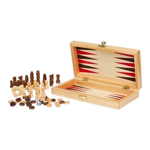 Mugo 3-in-1 Spieleset aus Holz Standard | beige | ohne Werbeanbringung | Nicht verfügbar | Nicht verfügbar