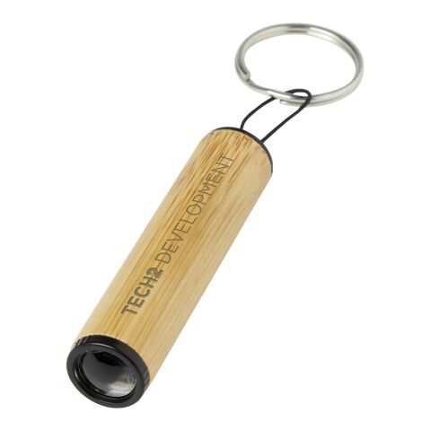 Cane Schlüsselring mit Licht, aus Bambus Standard | beige | ohne Werbeanbringung | Nicht verfügbar | Nicht verfügbar