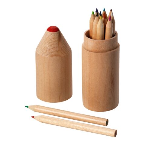 12-teiliges Buntstifteset in Box als Stift Standard | natur | ohne Werbeanbringung | Nicht verfügbar | Nicht verfügbar